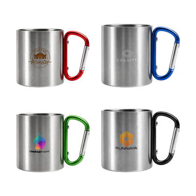 170ML/280ML Stainless Steel Insulated Travel Mug with Carabiner Handle
