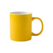 Laser Engraving Ceramic Mug - A yellow ceramic mug with a white interior and a sturdy handle. It features a smooth, glossy finish and has a logo.