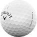 Callaway Golf Chrome Soft Golf Balls - 2026 Model - 3 Ball Sleeves - A white golf ball featuring a logo and text, designed as part of the Callaway Chrome Soft golf balls.