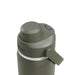 CamelBak - Thrive Chug VSS 0.6L - A drink bottle in an olive green colour with a silver band and a lid featuring a thumb lever and branding.