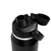 CamelBak - Thrive Chug VSS 1.0L - A drink bottle in black with a grey band and a twist-top lid featuring a spout. It has a logo on one side.