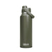 CamelBak - Thrive Chug VSS 1.2L - A drink bottle featuring a matte olive green finish and a secure lid with a handle. It has a logo on the front.