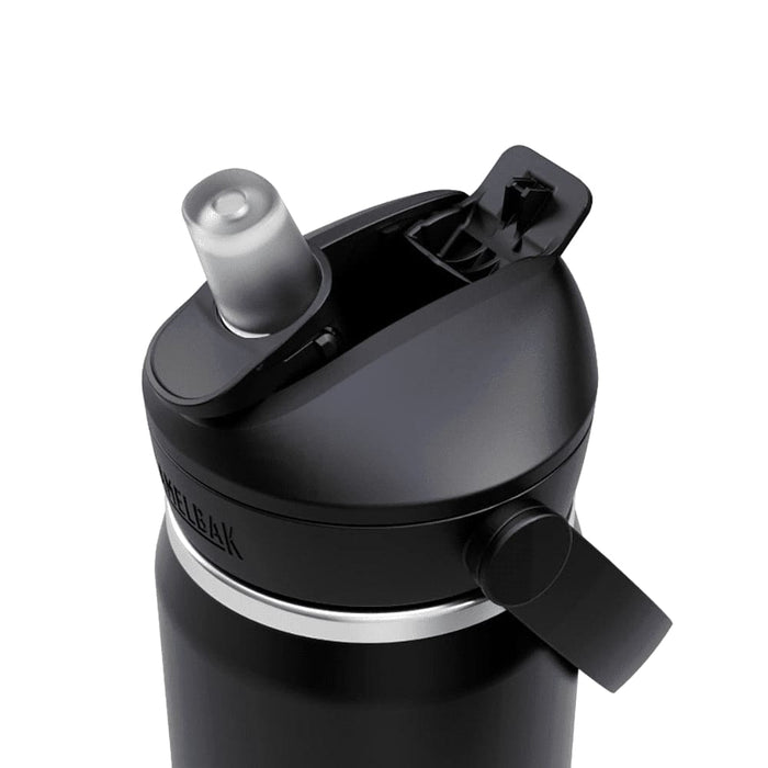 CamelBak - Thrive Flip Straw VSS 0.6L - A drink bottle with a black finish, featuring a flip straw lid and a logo.