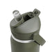 CamelBak - Thrive Flip Straw VSS 0.75L - A drink bottle in olive green with a flip straw and a lid, featuring a branding logo.