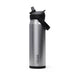 CamelBak - Thrive Flip Straw VSS 0.75L - A drink bottle featuring a stainless steel body with a black flip straw lid and a logo.
