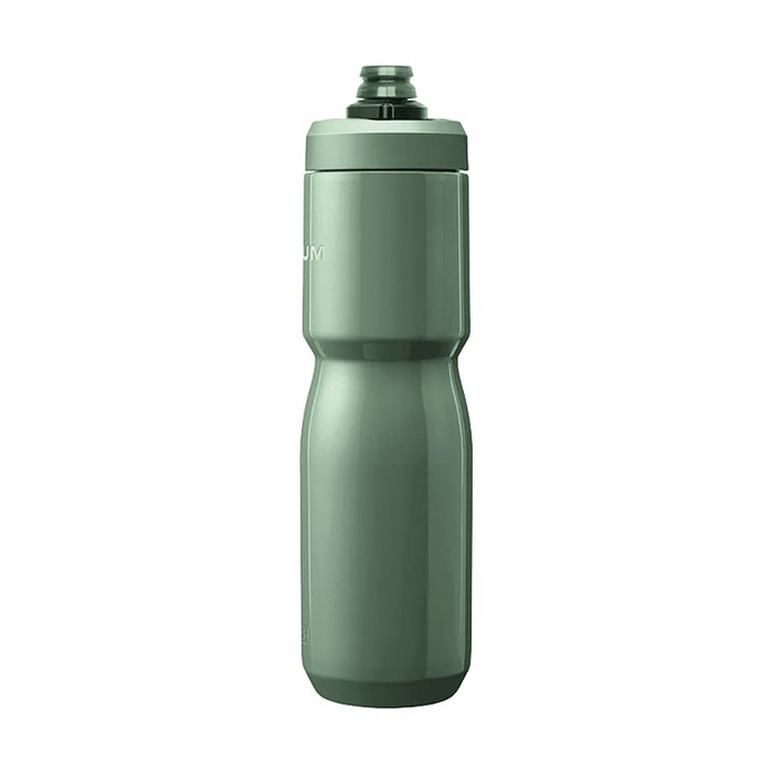 CamelBak - Podium Insulated Steel 0.65L - A drink bottle in a muted green colour, featuring an insulated steel design and a branding logo.
