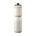 CamelBak - Podium Insulated Steel 0.65L - A drink bottle in a light cream colour with a sleek, insulated design and a black cap. It features a brand logo.