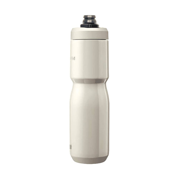CamelBak - Podium Insulated Steel 0.65L - A drink bottle in a sleek, insulated design, featuring a white finish and a black cap, with branding visible.