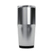 CamelBak - Thrive Tumbler VSS 0.9L - A drink bottle with a silver and black design, featuring a tapered shape and a transparent lid.