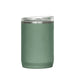 CamelBak - Thrive Mug VSS 0.5L - A drink bottle in a muted green colour with a stainless steel lid and a textured exterior. It features a logo.