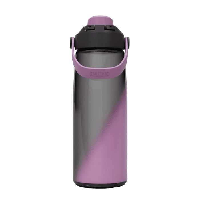 CamelBak - Thrive Chug 0.75L - A drink bottle in a gradient design featuring purple and black colours, with a flip-top lid and carry handle.