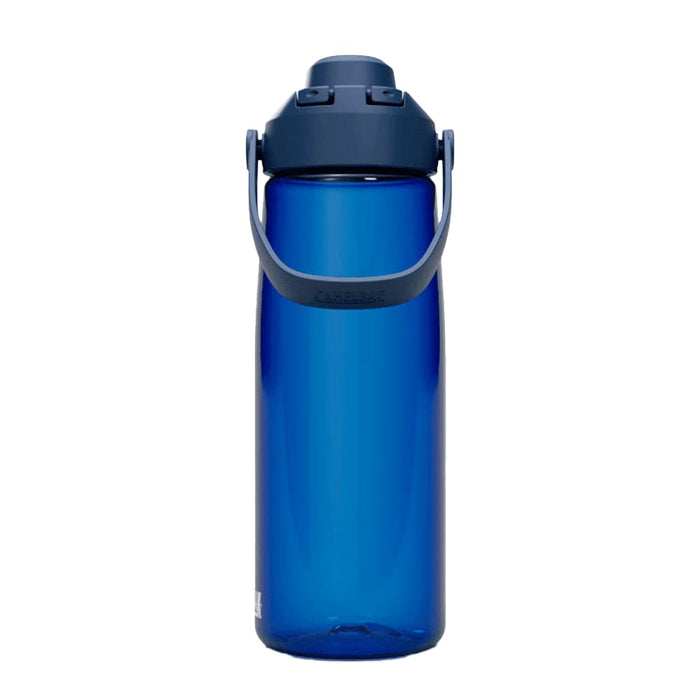 CamelBak - Thrive Chug 0.75L - A drink bottle in a deep blue colour, featuring a handle and a sports cap, with a logo on the side.
