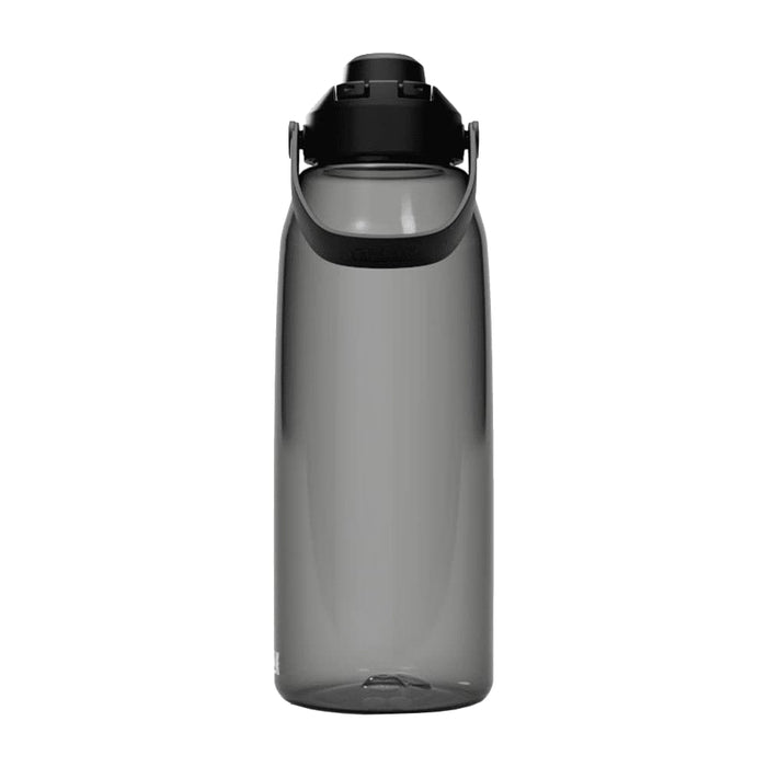 CamelBak - Thrive Chug 1.5L - A drink bottle in a transparent grey colour with a black lid and carrying handle, featuring a logo.