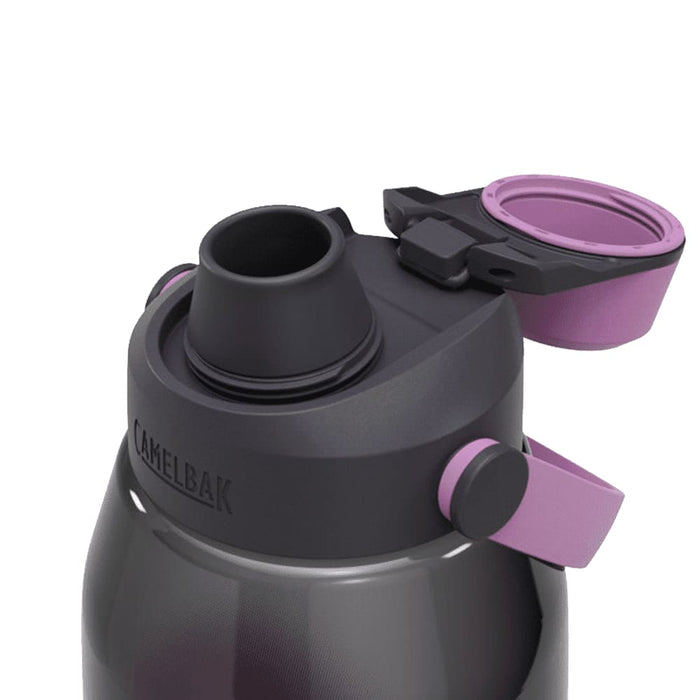CamelBak - Thrive Chug 1.5L - A drink bottle in dark grey and purple, featuring a top spout and a removable cap, with a logo visible.