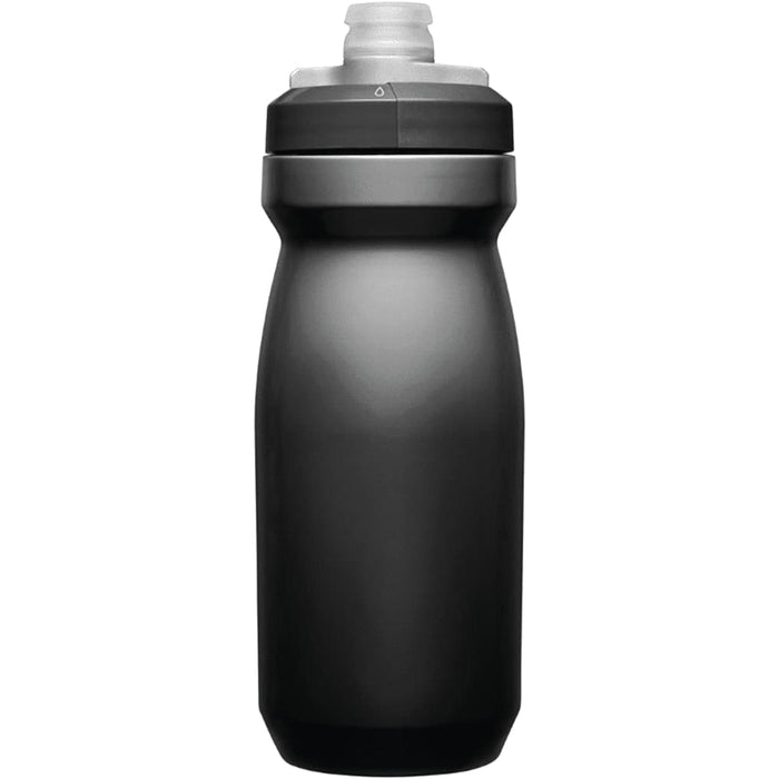CamelBak - Podium 0.6L - Plain Colours - A drink bottle in plain black with a grey cap and a logo on the side.