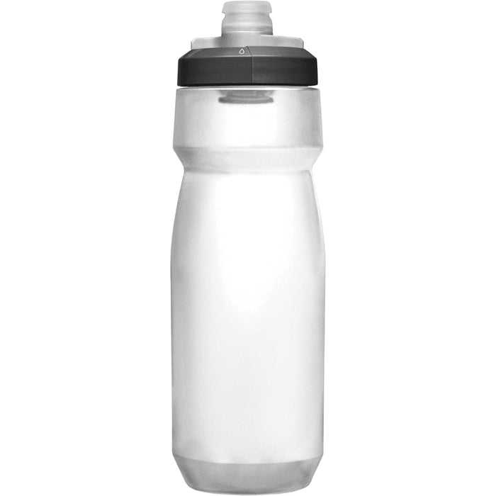 CamelBak - Podium 0.7L - Plain Colours - A drink bottle in clear with a black lid, featuring a logo on the side. Capacity is 0.7L.