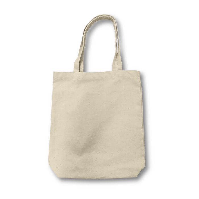 450gsm Hawaiian Canvas Tote Bag - A beige 450gsm Hawaiian canvas tote bag with two straps and a simple design. It features a logo.