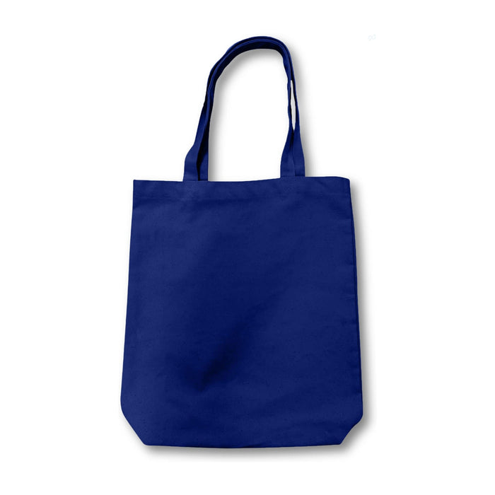450gsm Hawaiian Canvas Tote Bag - A navy blue reusable tote bag with sturdy handles and a simple design, featuring a logo.