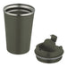 Carry Cup Newport Double Wall Vacuum Tumbler - 350ml - A drink bottle featuring a double wall vacuum design in olive green with a removable lid and spout.