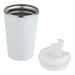 Carry Cup Newport Double Wall Vacuum Tumbler - 350ml - A drink bottle in white, featuring a double wall vacuum design and a removable lid. It includes a logo.