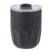 Carry Cup Olla Vacuum Coffee Cup w/ Ceramic Liner - 300ml - A drink bottle in matte black with a clear lid and a textured base, featuring a logo.