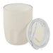 Carry Cup Olla Vacuum Coffee Cup w/ Ceramic Liner - 300ml - A drink bottle with a beige ceramic-lined body and a clear lid, featuring a logo.