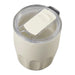 Carry Cup Olla Vacuum Coffee Cup w/ Ceramic Liner - 300ml - A drink bottle featuring a cream exterior, clear lid, and a ceramic liner with a sliding closure. It has a logo.