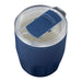 Carry Cup Olla Vacuum Coffee Cup w/ Ceramic Liner - 300ml - A drink bottle with a navy blue silicone exterior and a transparent lid featuring a sliding closure.