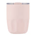 Carry Cup Olla Vacuum Coffee Cup w/ Ceramic Liner - 300ml - A drink bottle in soft pink with a clear lid, featuring a smooth finish and a branding logo on the surface.