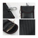 Carbon Fibre Faraday Key Pouch - A black carbon fibre Faraday key pouch with red stitching, featuring a clasp and a keyring attachment.