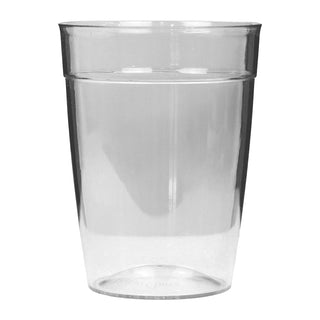 Tritan Carry Cup - A plastic carry cup in clear colour with a smooth surface and a slight taper towards the base. It features a logo.