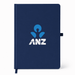 NFC A5 Smart Notebook - A navy A5 smart notebook with a logo on the cover and a matching ribbon bookmark.