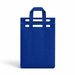 13L Insulated Reusable Bag - A blue insulated reusable bag with multiple handles and a smooth surface, featuring a logo.