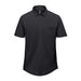 Men's Sonora Short Sleeve Knit Shirt - A black short sleeve knit shirt with a collared neckline and a single chest pocket, featuring a logo.