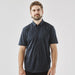 Men's Sonora Short Sleeve Knit Shirt - Men's button-up shirt in dark navy blue, featuring a short sleeve design and a chest pocket. Includes a logo.