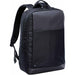 Cupertino Commuter Pack - A black laptop backpack with a sleek design and a front pocket, featuring a logo on the side.