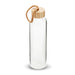 Vidro 750ml Bottle - A drink bottle made of clear glass with a bamboo lid and a rope handle.