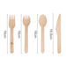 Pack of 100 Per Pack Disposable Wooden Cutlery - (Forks /Spoons/Knives/2 in 1 Spoon and fork)-(Big) - A pack of 100 disposable wooden cutlery including forks, spoons, knives, and 2-in-1 utensils. Natural wood colour.