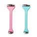 Ice Massager Roller Double Head - A double-headed ice massager roller featuring a pink and a blue handle, with a textured grip and metallic ends.