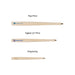 Wooden Baseball Bat Shape Pen - A wooden baseball bat-shaped pen in natural colour featuring multiple printing styles with different logos.
