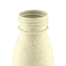 Komo Wheat Straw Drink Bottle - A drink bottle in a light beige colour, made from wheat straw, with a textured surface and a screw-top opening.