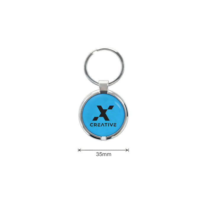 NFC Epoxy Round Tag with Metal Keyring - Custom Promotional Product