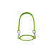 Silicone Cup Carry Strap - A drink bottle carry strap in vibrant green with metal clips for attachment, featuring a rounded grip.