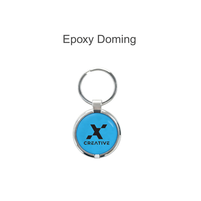 NFC Epoxy Round Tag with Metal Keyring - Custom Promotional Product