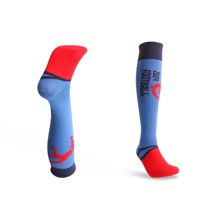 Knee High Custom Pattern Football Socks - Without Towel Bottom - Custom Promotional Product