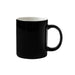 Laser Engraving Ceramic Mug - A ceramic mug with a black exterior and a white interior, featuring a handle and a logo.