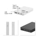 5000mah Square Power Bank - A square power bank in black and white, featuring USB and Type-C ports, with indicator lights and a logo.