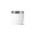 Stackable Stainless Steel Tumbler - A drink bottle featuring a white exterior with a stainless steel top and a smooth finish. It includes a logo.