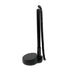 Counter Fixed Signature Pen D - A black fixed signature pen with a coiled cord attached to a round base.