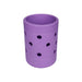 EVA Holes Stubby Holder - A drink bottle holder in purple, featuring multiple circular holes for ventilation. It has a simple, cylindrical design.